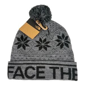 THE NORTH FACE Ski Tuke Youth Kids Stretch Pom Beanie Hat Size Large NWT NEW